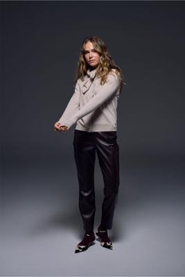 Anne faux leather trousers - black - 13328