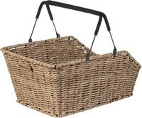 Basil cento rattan look mik - fietsmand - achterop - inclusief mik systeem - bruin