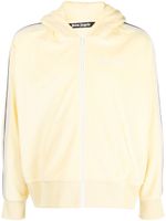 Palm Angels hoodie zippé à détails rayés - Jaune Palm Angels hoodie zippé à détails rayés - Jaune
