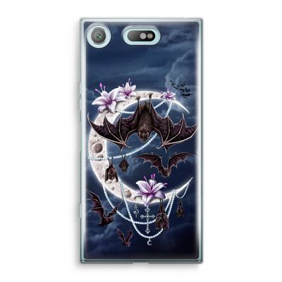 Vleermuizen Maan: Sony Xperia XZ1 Compact Transparant Hoesje