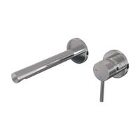 Brauer Chrome Carving Wastafelmengkraan inbouw - rechte uitloop links - hendel lang smal carving- model A 1 - chroom 5-CE-004-S6-65 - thumbnail
