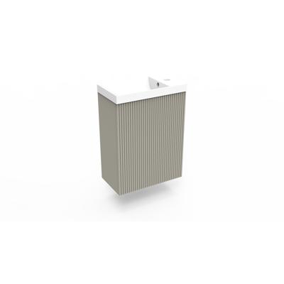 Fonteinkast Clay Arcqua Ridge 40x55x28 cm Incl. Fontein Mat Wit Met Overloop Arcqua