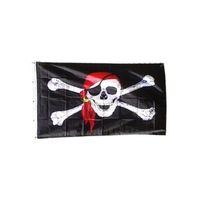 Piraten thema vlag Bones 90 x 150 cm - Feestartikelen/versiering   -