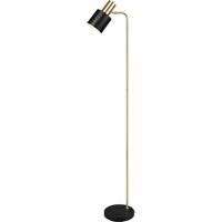 Moderne LED Vloerlamp - Mat Zwart/Goud - E27 Fitting - Aluminium