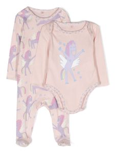 Stella McCartney Kids trousseau de naissance en coton biologique à motif imprimé - Rose