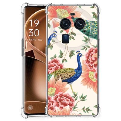 Case Anti-shock voor OPPO Find X6 Pro Pink Peacock Case Anti-shock voor OPPO Find X6 Pro Pink Peacock