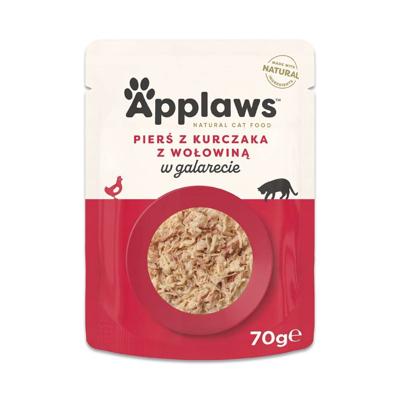 APPLAWS Chicken Breast with Beef in Jelly - nat kattenvoer - 70g