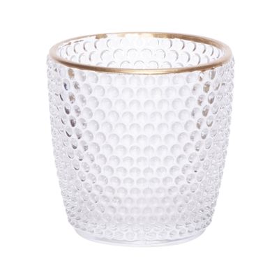 Theelichthouders/waxinelichthouders bubbel glas transparant 7,5 cm Theelichthouders/waxinelichthouders bubbel glas transparant 7,5 cm