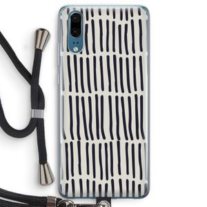 Moroccan stripes: Huawei P20 Transparant Hoesje met koord