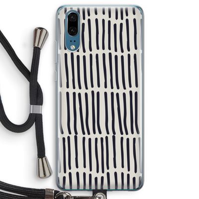 Moroccan stripes: Huawei P20 Transparant Hoesje met koord