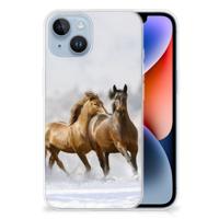 Apple iPhone 14 | TPU Hoesje | Paarden Apple iPhone 14 | TPU Hoesje | Paarden