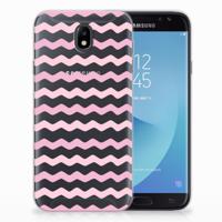 Samsung Galaxy J7 2017 | J7 Pro | TPU bumper | Waves Roze Samsung Galaxy J7 2017 | J7 Pro | TPU bumper | Waves Roze