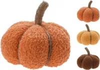 Decoratie Pompoen Teddy 17cm Assorti 1st