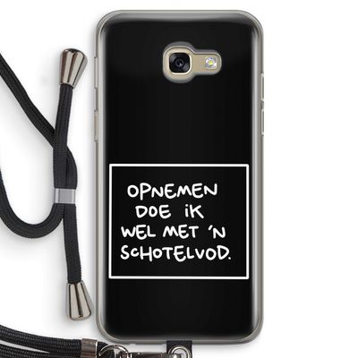 Schotelvod: Samsung Galaxy A5 (2017) Transparant Hoesje met koord