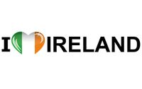 I Love Ireland vlag sticker 19.6 cm - thumbnail