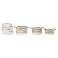 Mandenset DKD Home Decor 36 x 36 x 34 cm Boho (4 Onderdelen)