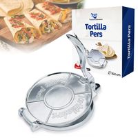 Tortilla Pers - Roti maker - Taco Press - Pan - Wrap - Incl. 20 Persvellen - Ø15.8 cm - thumbnail