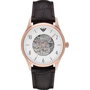 Emporio Armani Heren AR1920 bruin lederen handopwindbaar modehorloge