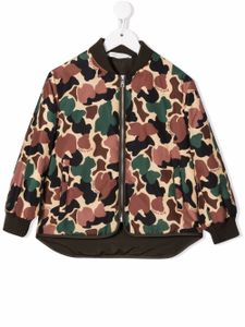 Palm Angels Kids veste bomber à motif camouflage - Vert