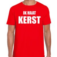 Fout kerst t-shirt Ik haat Kerst rood voor heren - thumbnail