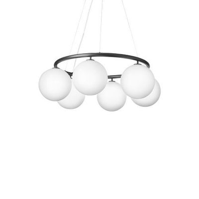 Nuura Miira 6 Circular Hanglamp - Grijs - Opaal