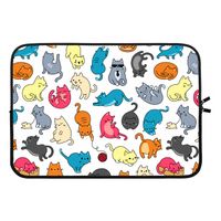 Kleurrijke katten: Laptop sleeve 13 inch