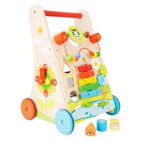 Small Foot Houten Baby Loopwagen Kleurrijk - thumbnail