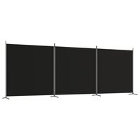 vidaXL Kamerscherm met 3 panelen 525x180 cm stof zwart