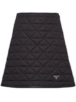 Prada minijupe Re-Nylon à logo triangulaire - Noir