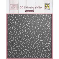 Nellie's Choice • 3d embossing folder achtergrond confetti 15x15cm