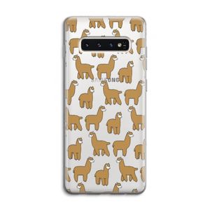 Alpacas: Samsung Galaxy S10 4G Transparant Hoesje