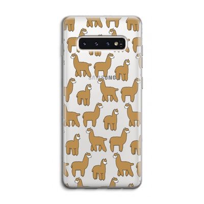 Alpacas: Samsung Galaxy S10 4G Transparant Hoesje