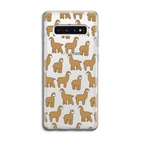 Alpacas: Samsung Galaxy S10 4G Transparant Hoesje