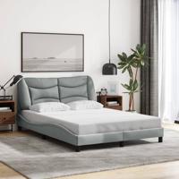 Bedframe zonder matras stof lichtgrijs 140x190 cm