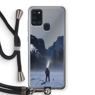 Wanderlust: Samsung Galaxy A21s Transparant Hoesje met koord