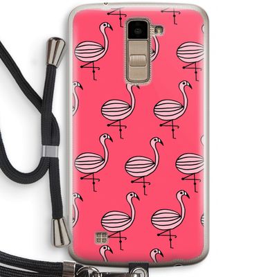 Flamingo: LG K10 (2016) Transparant Hoesje met koord