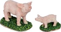 Pigs and piglets 2 stuks l5xb3xh4cm - Luville Pigs and piglets 2 stuks l5xb3xh4cm - Luville