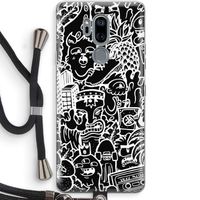 Vexx Black Mixtape: LG G7 Thinq Transparant Hoesje met koord