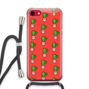 Mini cactus: iPhone SE 2020 Transparant Hoesje met koord