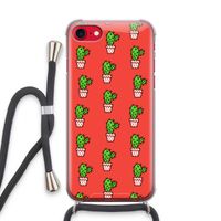 Mini cactus: iPhone SE 2020 Transparant Hoesje met koord
