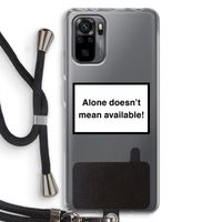 Alone: Xiaomi Redmi Note 10 Pro Transparant Hoesje met koord