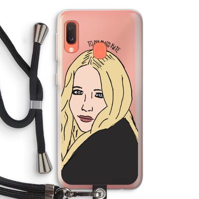 Mary Kate: Samsung Galaxy A20e Transparant Hoesje met koord