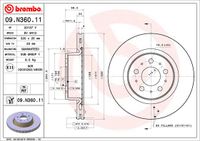 Remschijf BREMBO, Remschijftype: Binnen geventileerd, u.a. für Tesla