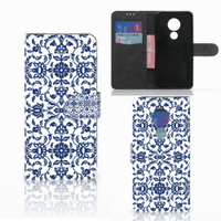 Motorola Moto G7 Power Hoesje Flower Blue - thumbnail