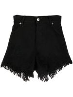 ERMANNO FIRENZE short en jean à taille haute - Noir