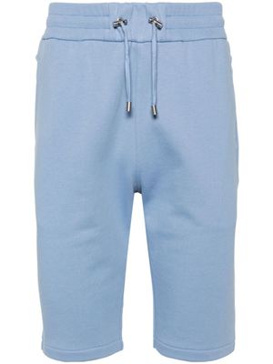 Balmain short desport en coton à logo floqué - Bleu