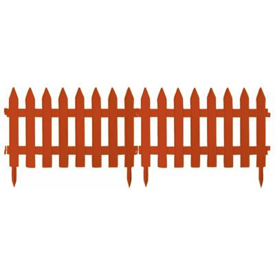 Tuinhekjes/borderranden - 21x stuks - kunststof - 1050 cm - terra - tuinafscheiding - 60 x 40 cm