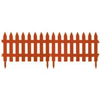 Tuinhekjes/borderranden - 21x stuks - kunststof - 1050 cm - terra - tuinafscheiding - 60 x 40 cm Tuinhekjes/borderranden - 21x stuks - kunststof - 1050 cm - terra - tuinafscheiding - 60 x 40 cm