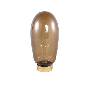 PTMD Lennon Brown glass LED light gold base