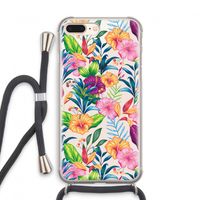 Tropisch 2: iPhone 7 PLUS Transparant Hoesje met koord